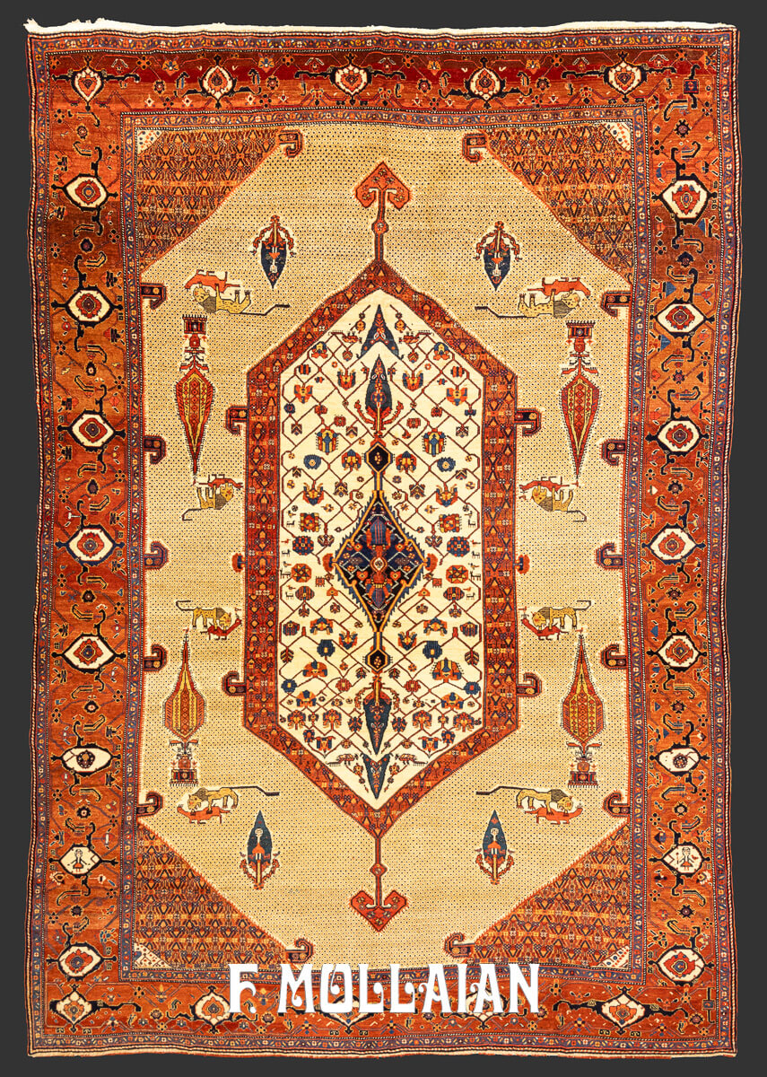 Mishan Rug Beige Pictorial Malayer n°:329884